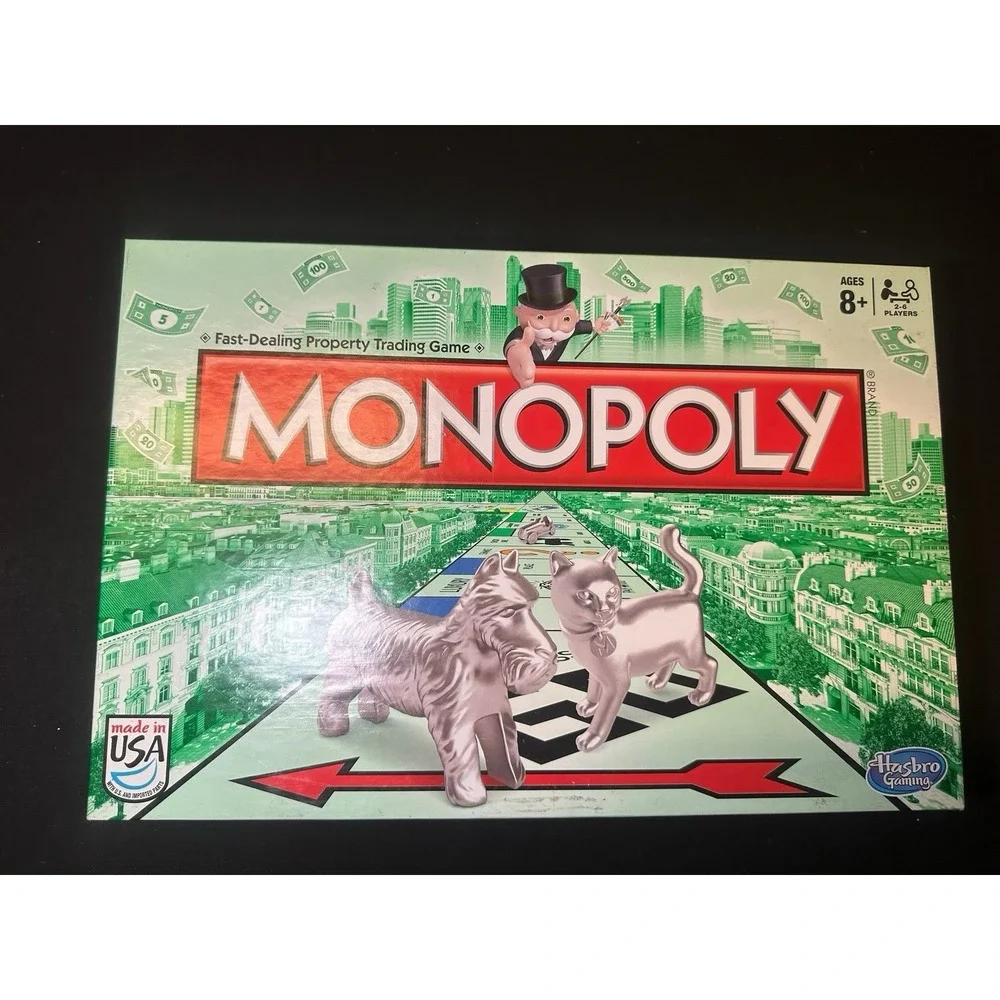 Monopoly Fast Dealing Property Trading Board Game - Cat Token-Hasbro -Speed Die